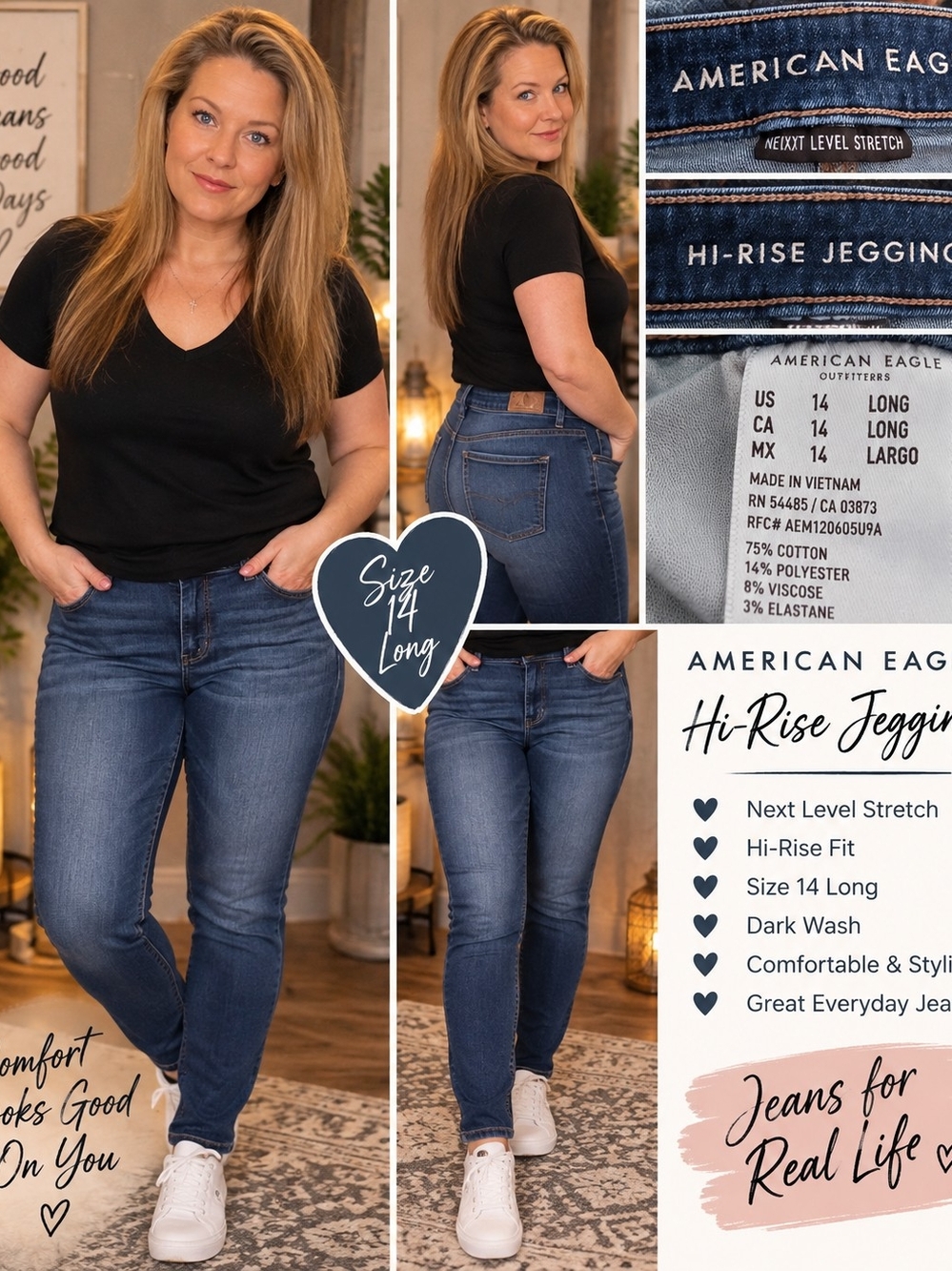 American Eagle Next Level Stretch Jeggings Jeans